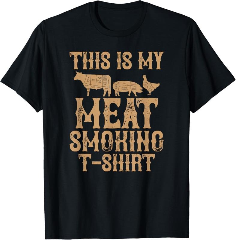 100% Cotton This Is My Meat Smoking T-Shirt BBQ Vintage T-Shirt