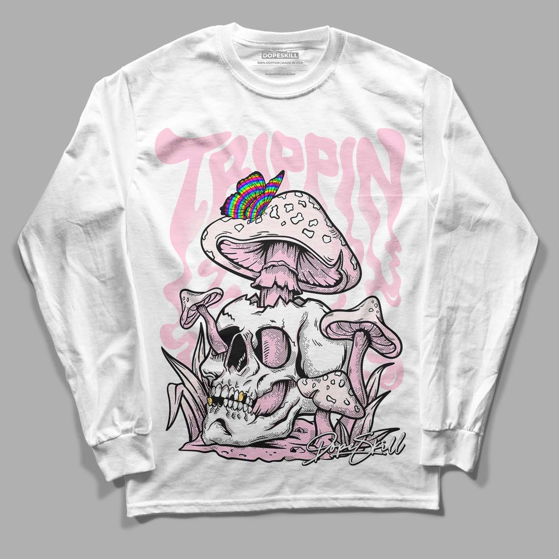 Dunk Low Pink Foam DopeSkill Long Sleeve T-Shirt Trippin Graphic
