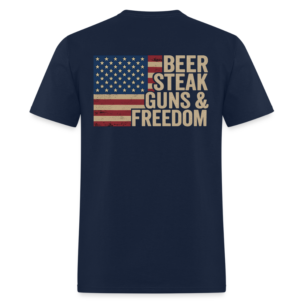 Beer Steak Guns & Freedom T Shirt