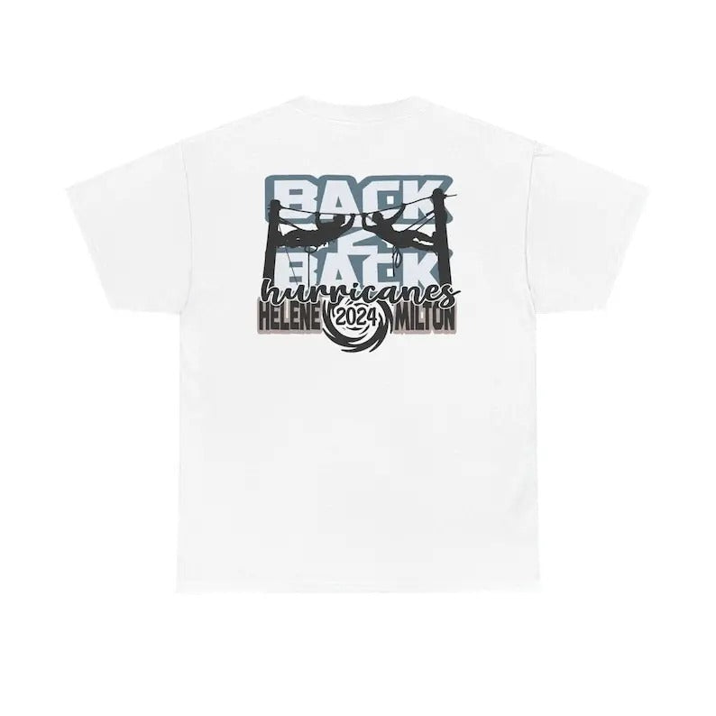 2024 Hurricane Helene Milton Lineman Journeyman Unisex Heavy Cotton Tee Storm Crew BACK 2 BACK