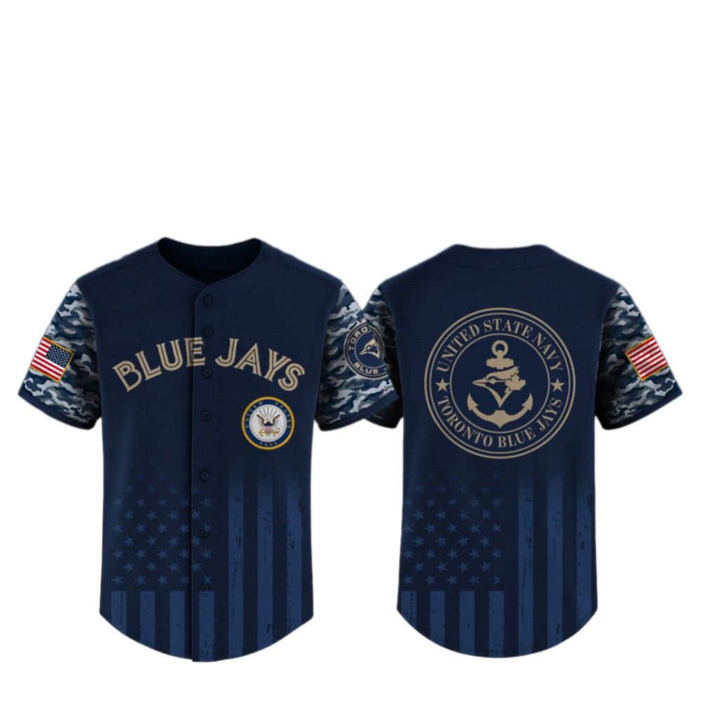 2025 Blue Jays US Navy Appreciation Night Jersey - Grishko.com