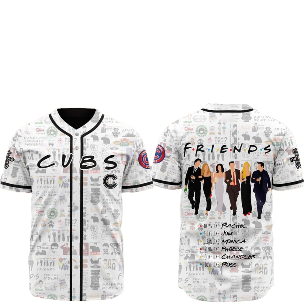 2025 Chicago Cubs Friends Baseball Jersey - Grishko.com