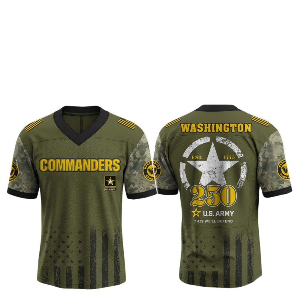 2025 Commanders 250th Anniversary US Army Jersey - Grishko.com
