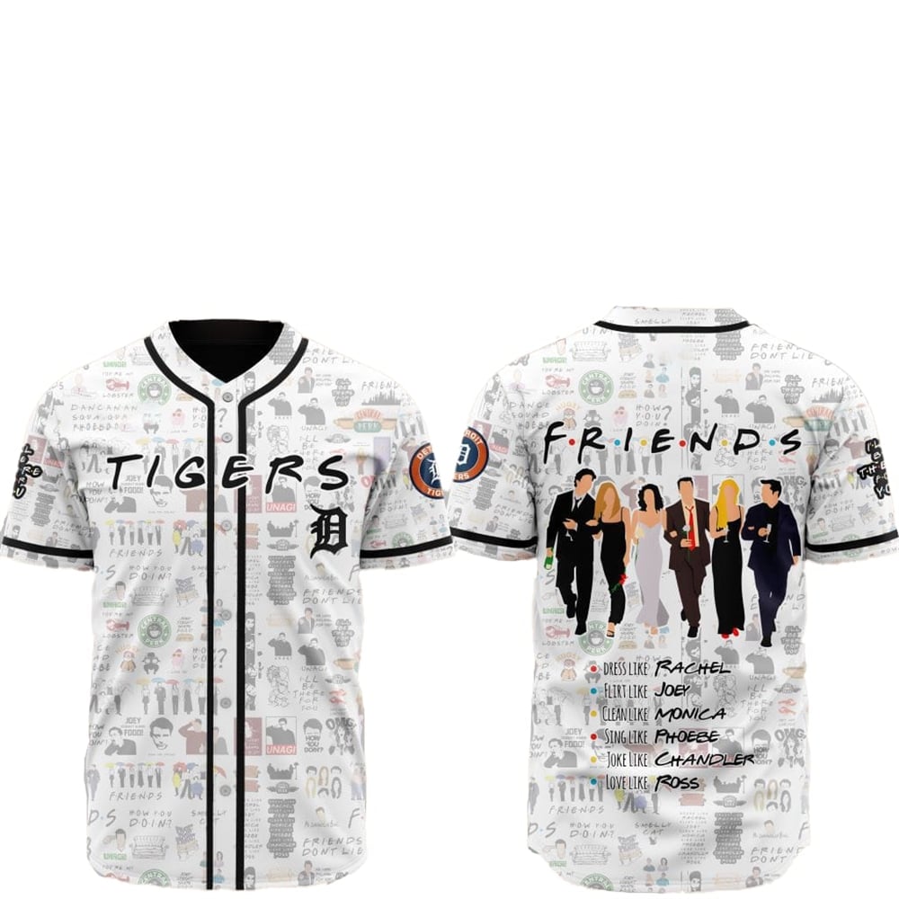 2025 Detroit Tigers Friends Baseball Jersey - Grishko.com