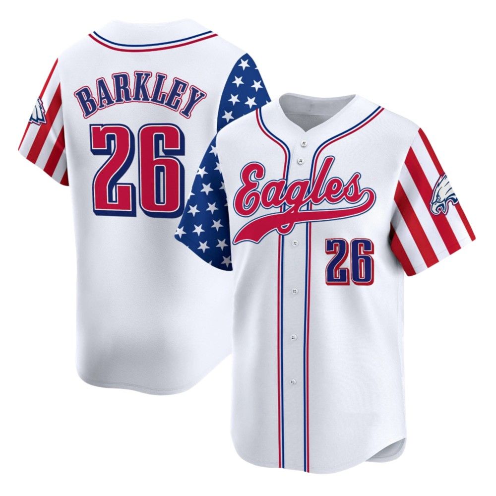 2025 Eagles Barkley Fouth Of July Jersey - Grishko.com