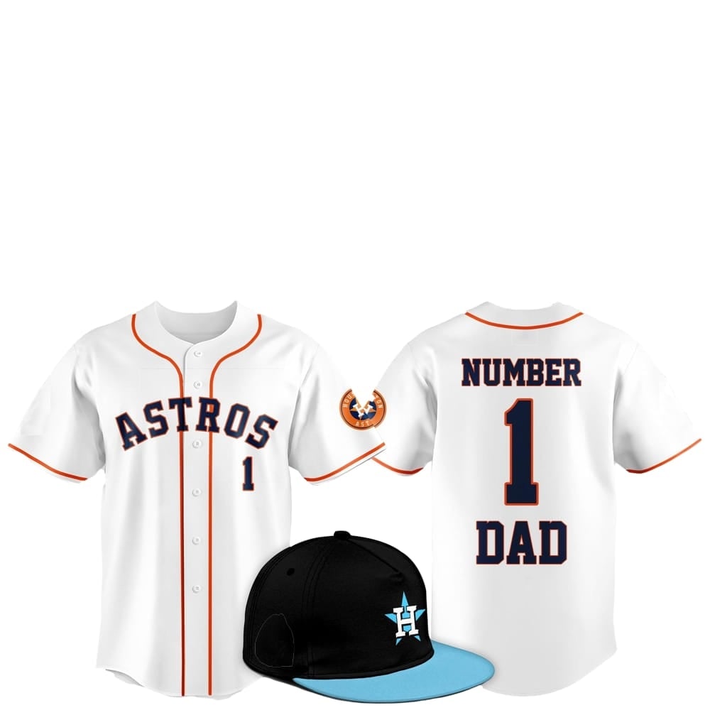 2025 Houston Astros Father Day Number 1 Dad Baseball Jersey - Grishko.com