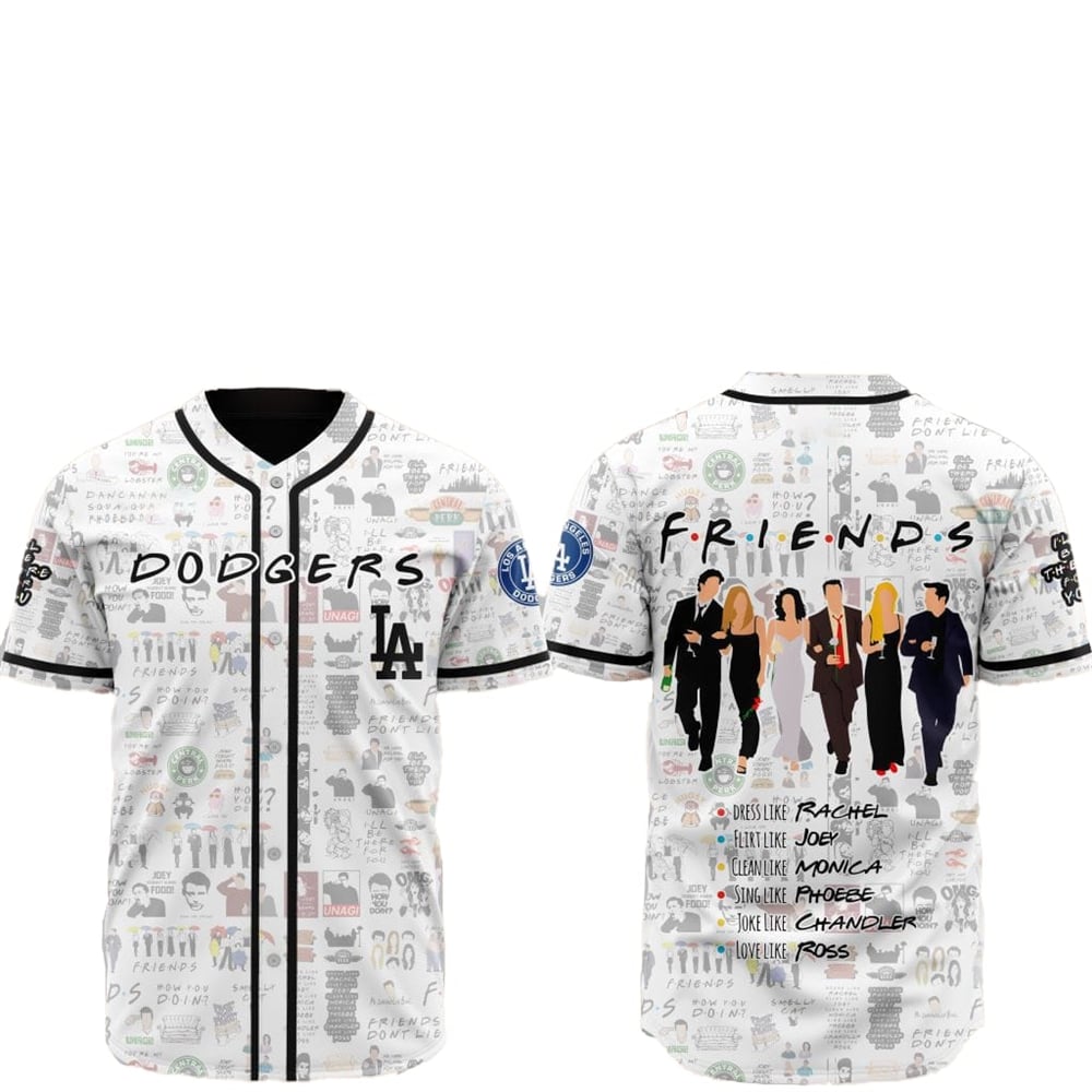 2025 Los Angeles Dodgers Friends Baseball Jersey - Grishko.com