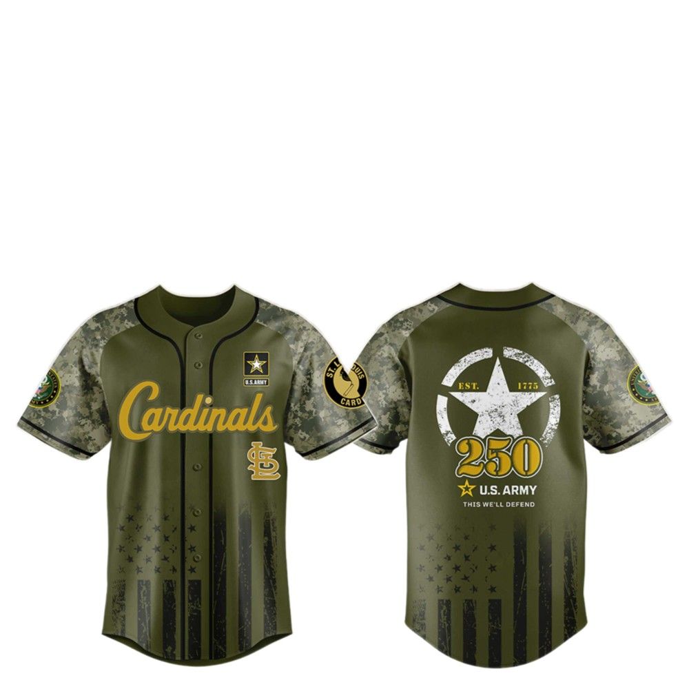 2025 Louis Cardinals 250th Anniversary Us Army Jersey - Grishko.com
