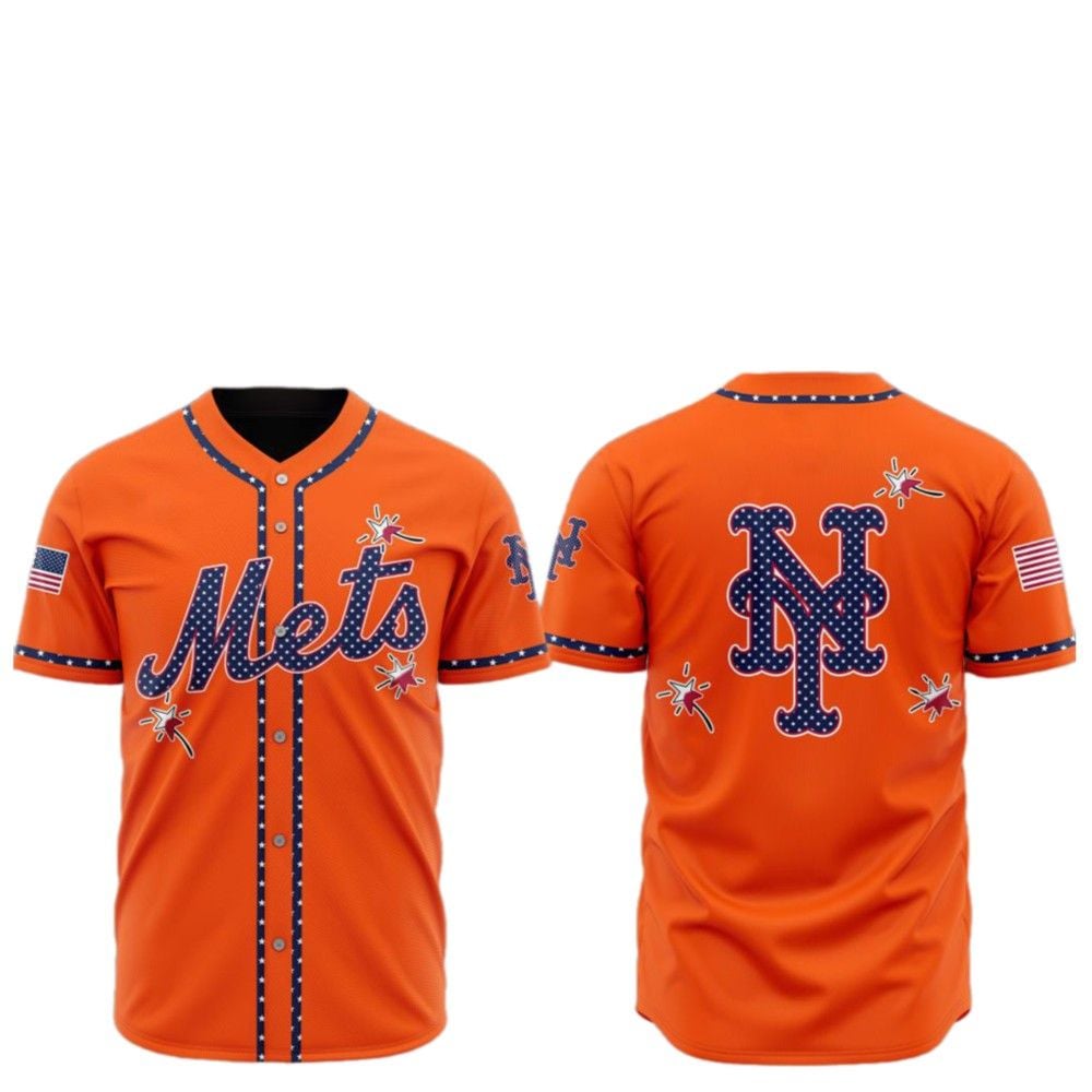 2025 NY Mets Happy Independence Day Baseball Jersey - Grishko.com