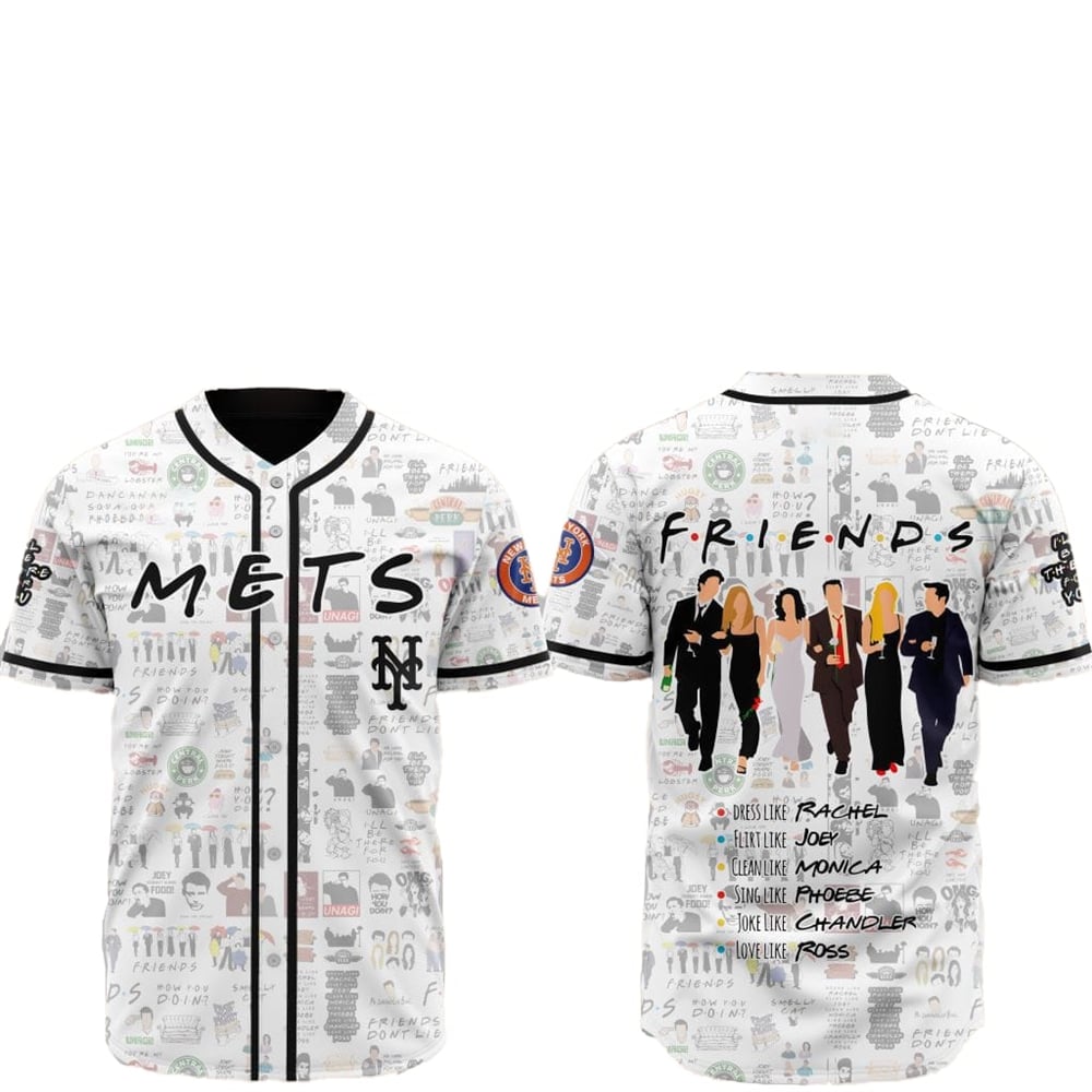 2025 New York Mets Friends Baseball Jersey - Grishko.com