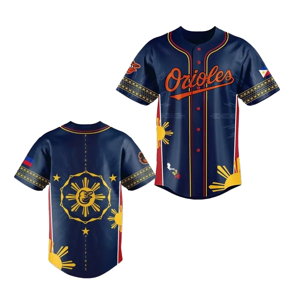 2025 Orioles Filipino Heritage Night Baseball Jersey - Grishko.com