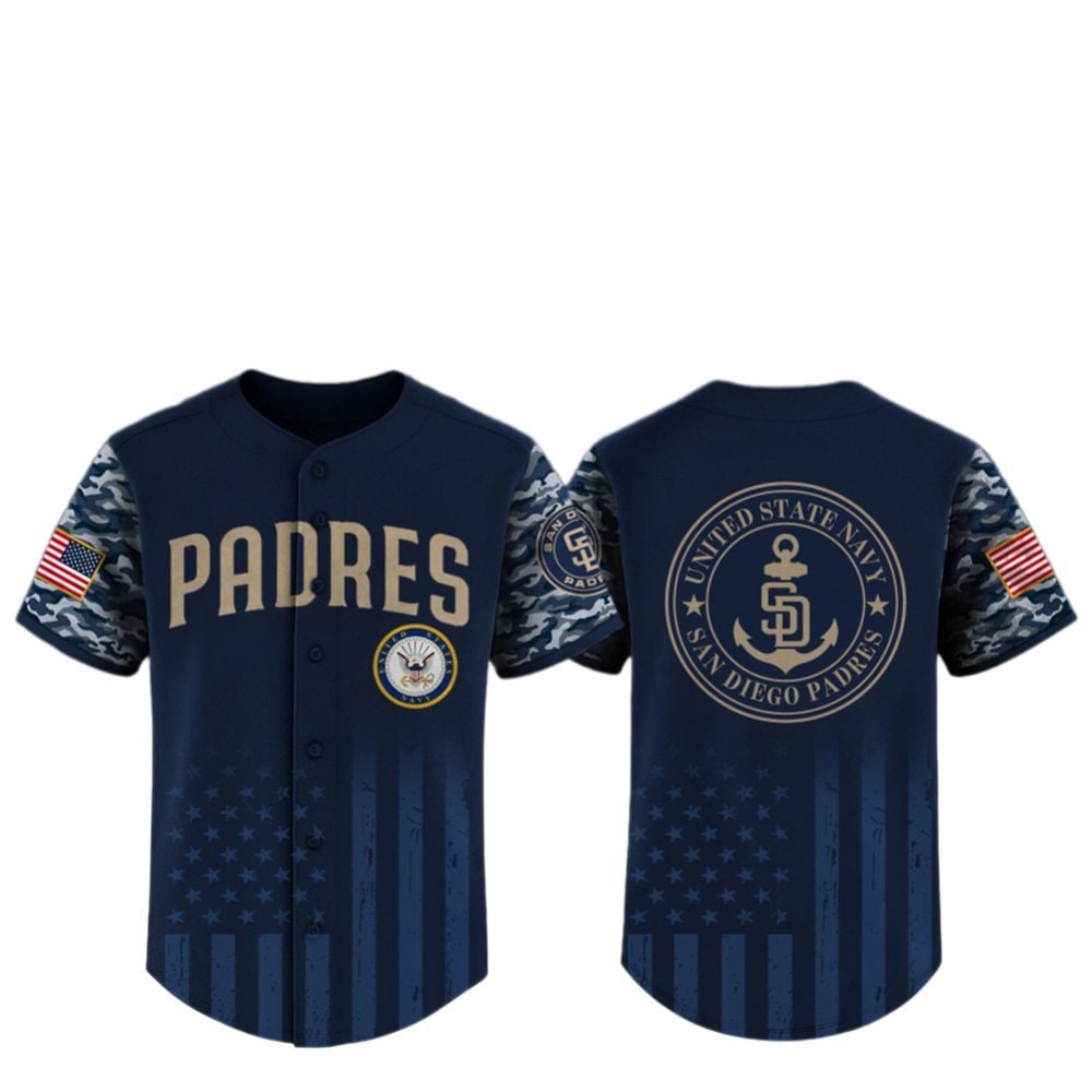 2025 Padres x US Navy Appreciation Night Jersey - Grishko.com