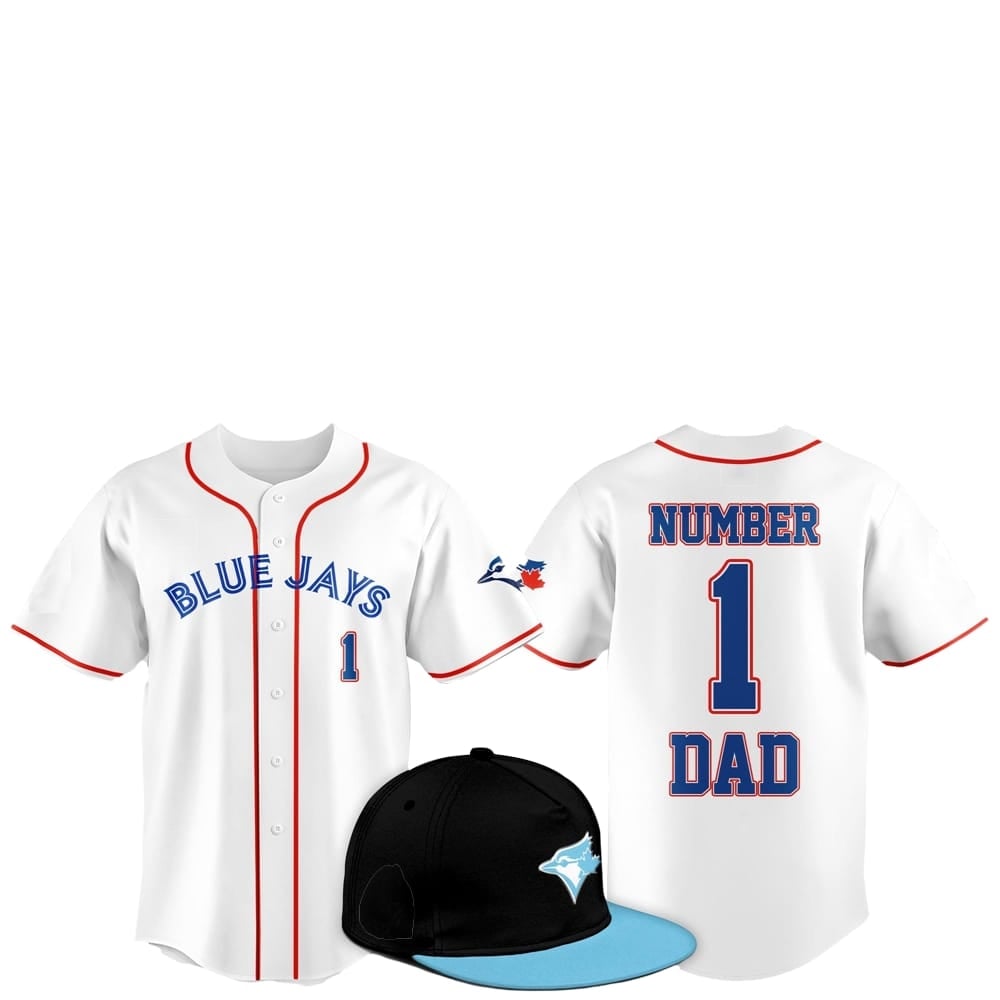 2025 Toronto Blue Jays Father Day Number 1 Dad Baseball Jersey - Grishko.com
