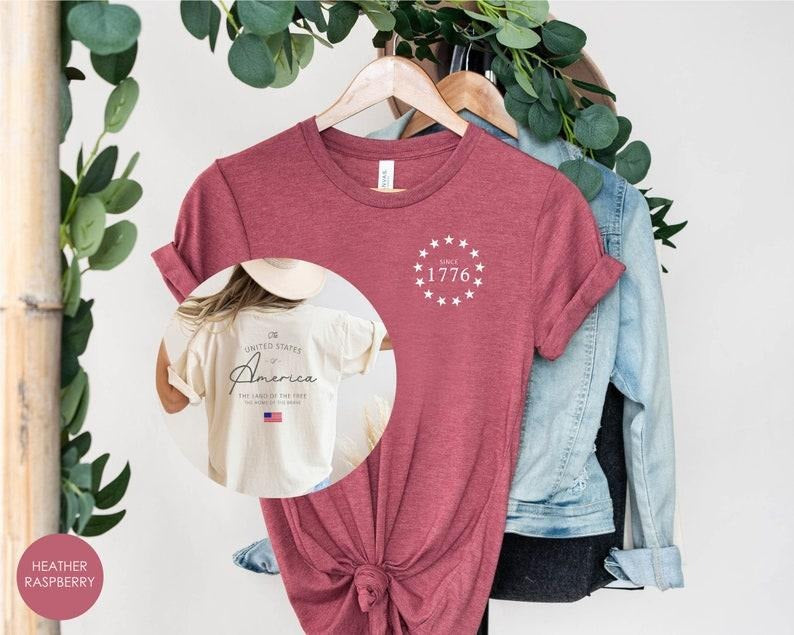 4th of July T-Shirts, USA 1776 Shirt, Patriotic USA T-Shirt, Land of The Free Shirt, United States of America Shirt, 4th of July Shirt