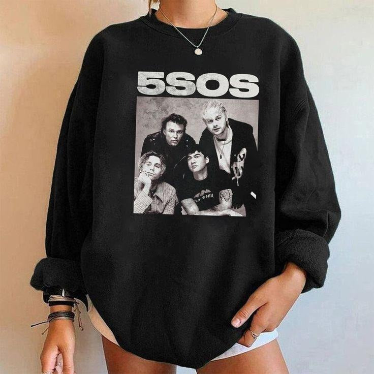 5 Seconds of Summer Tour Sweatshirt, Music Fan Graphic Design