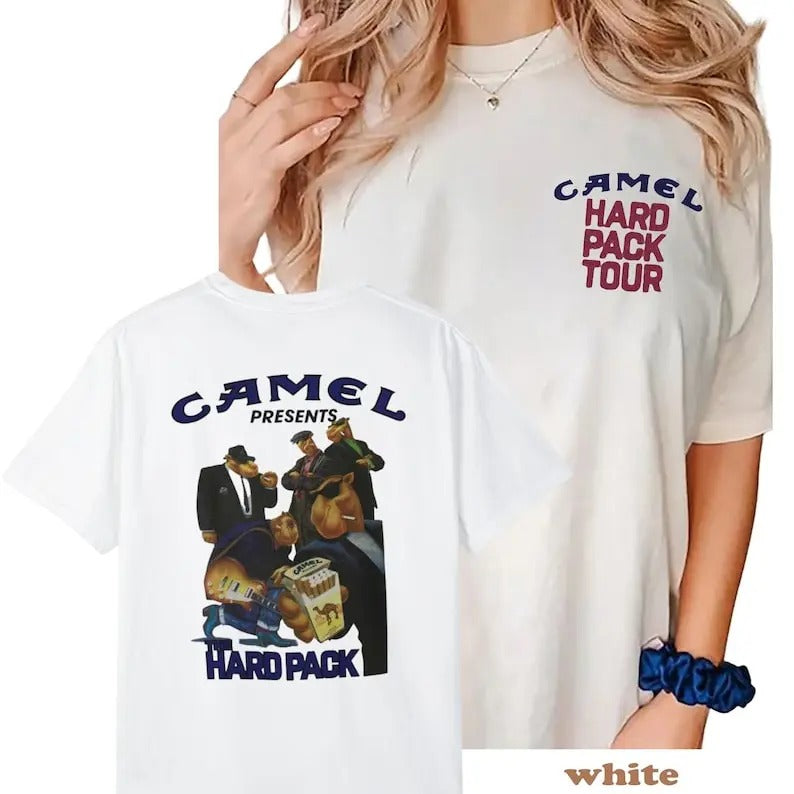 90s Camel The Hard Pack Unisex Garment-Dyed T-shirt | vintage Shirt, Joe Camel Promo Tee, Cowboy T-shirt, sweater and Hoodie 2 sides