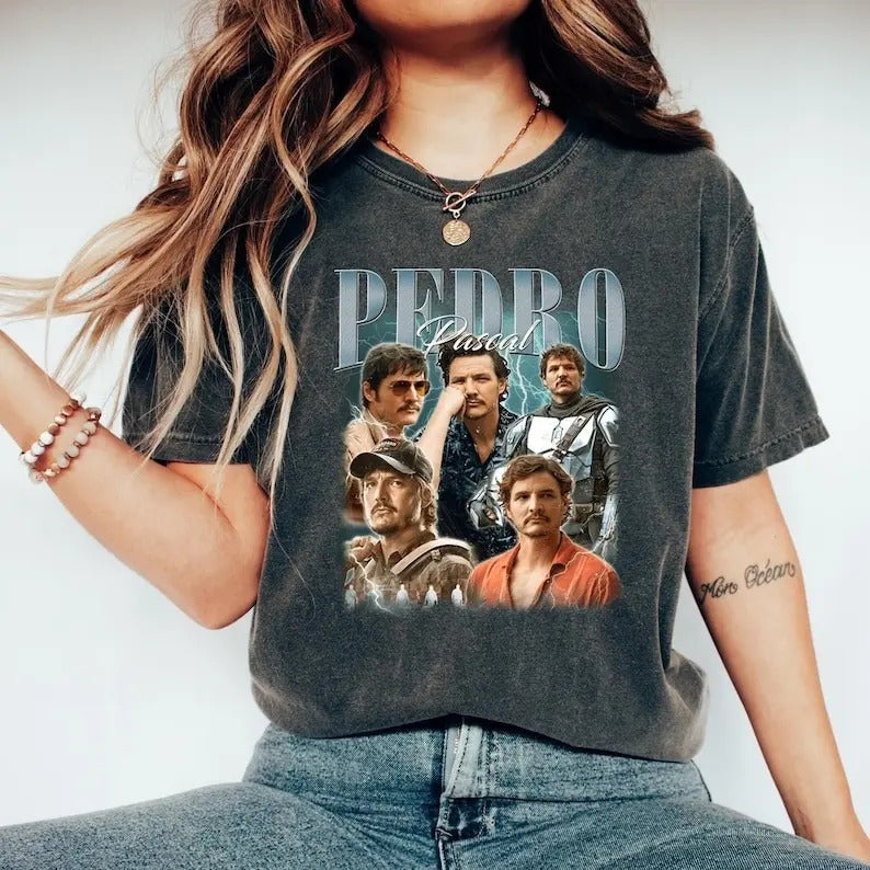 90s Retro Funny Pedro Pascal T-Shirt, Retro Funny Pedro Pascal Shirt, Pedro Pascal Fans Gift, Tribute Celebrity Graphic Tee