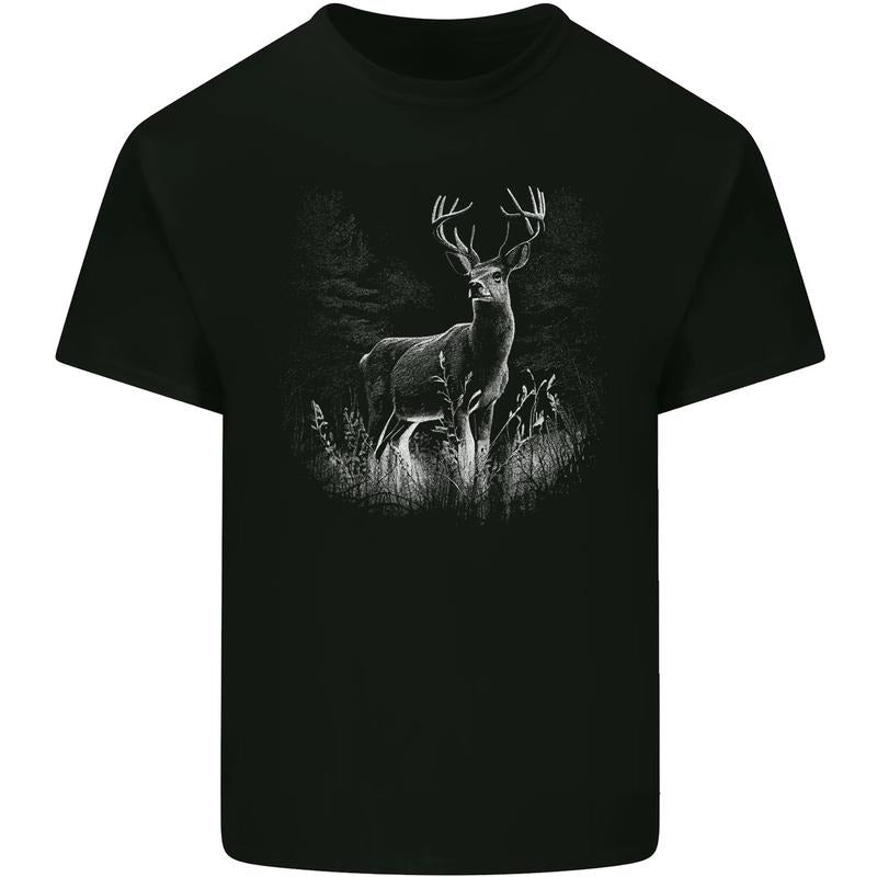 A Stag Deer Mens Cotton T-Shirt Tee Top Made in USA