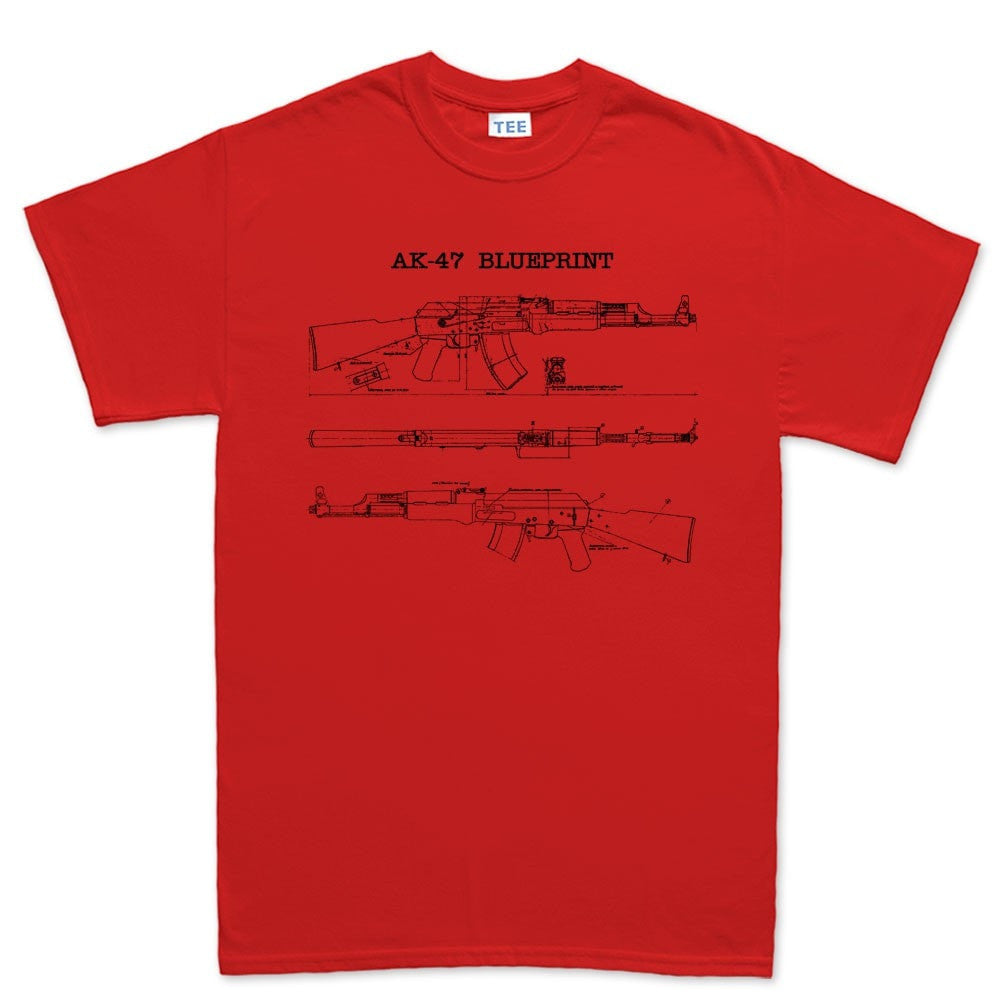 AK-47 Blueprint Mens T-shirt Style001