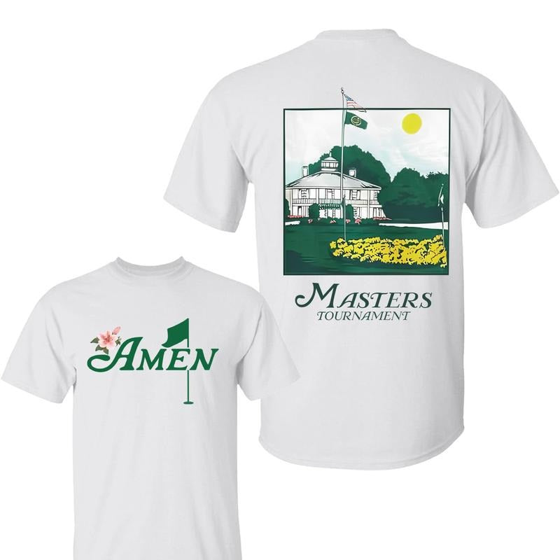 Amen Golf 2 Sided Shirt, 2025 Masters Tournament T-Shirt, Masters Golf Tee, Graphic Tee Gifts for Men, For Women