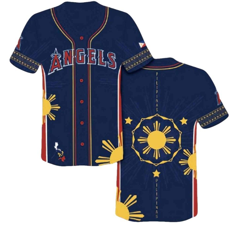 Angels Filipino Heritage Night Baseball Jersey Giveaway 2025 - Grishko.com