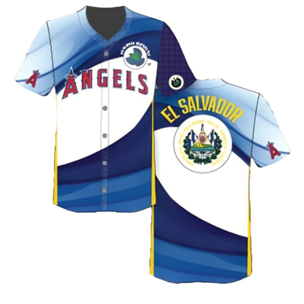 Angels Salvadoran Heritage Day Jersey Giveaway 2025 - Grishko.com