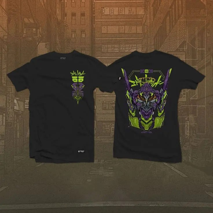 Anime Shirt - Unisex - Evangelion - EVA-01 - 2 Sided Shirt - Anime Manga Shirt, Best Anime Shirts, Anime Fan Gifts Shirt, Sweatshirt, Hoodie Sweatshirt, Hoodie, Comfort Colors