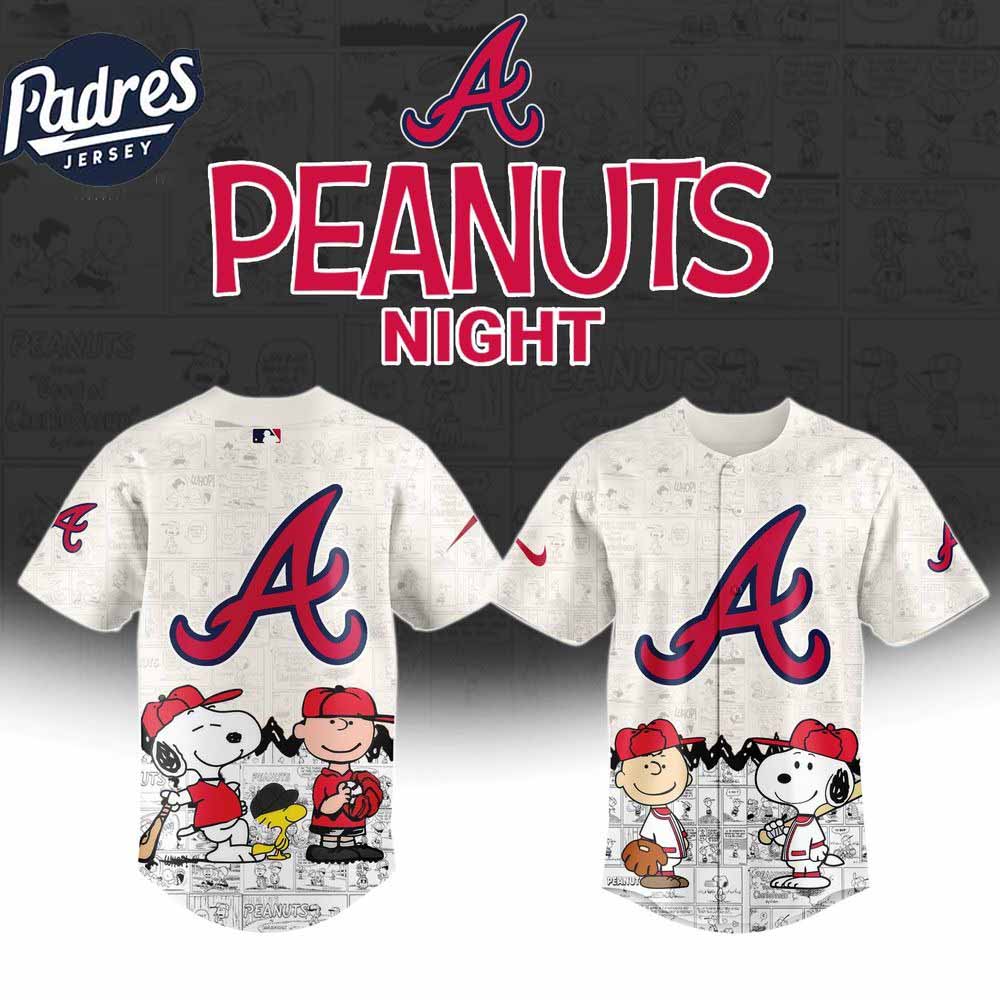 Atlanta Braves 75th Anniversary Of Peanuts Baseball Jersey 2025 - Padres Jersey Oasis: Elevate Your Baseball Style Game
