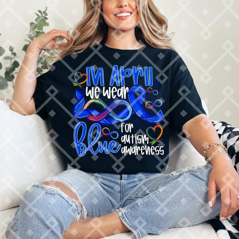 Autism Awareness WHITE INK DTF Transfers - THIS IS NOT A SHIRT