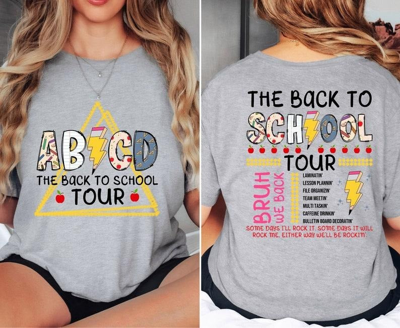 Back To School The Back To School Tour Shirt, ABCD Teacher Tshirt, First Day Of School Teacher Gifts, Back To School Shirt for Teacher, Teacher Tour Tees