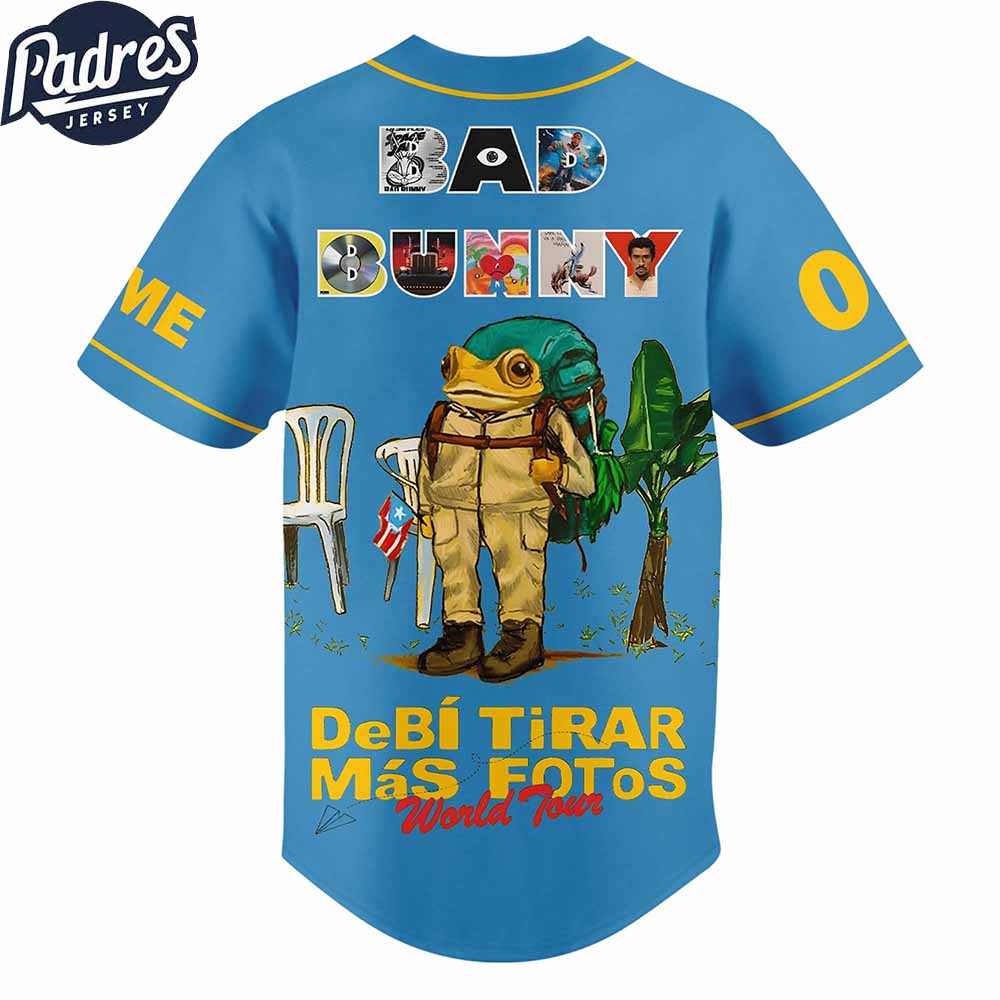 Bad Bunny Debi Tirar Mas Fotos World Tour Baseball Jersey - Padres Jersey Oasis: Elevate Your Baseball Style Game