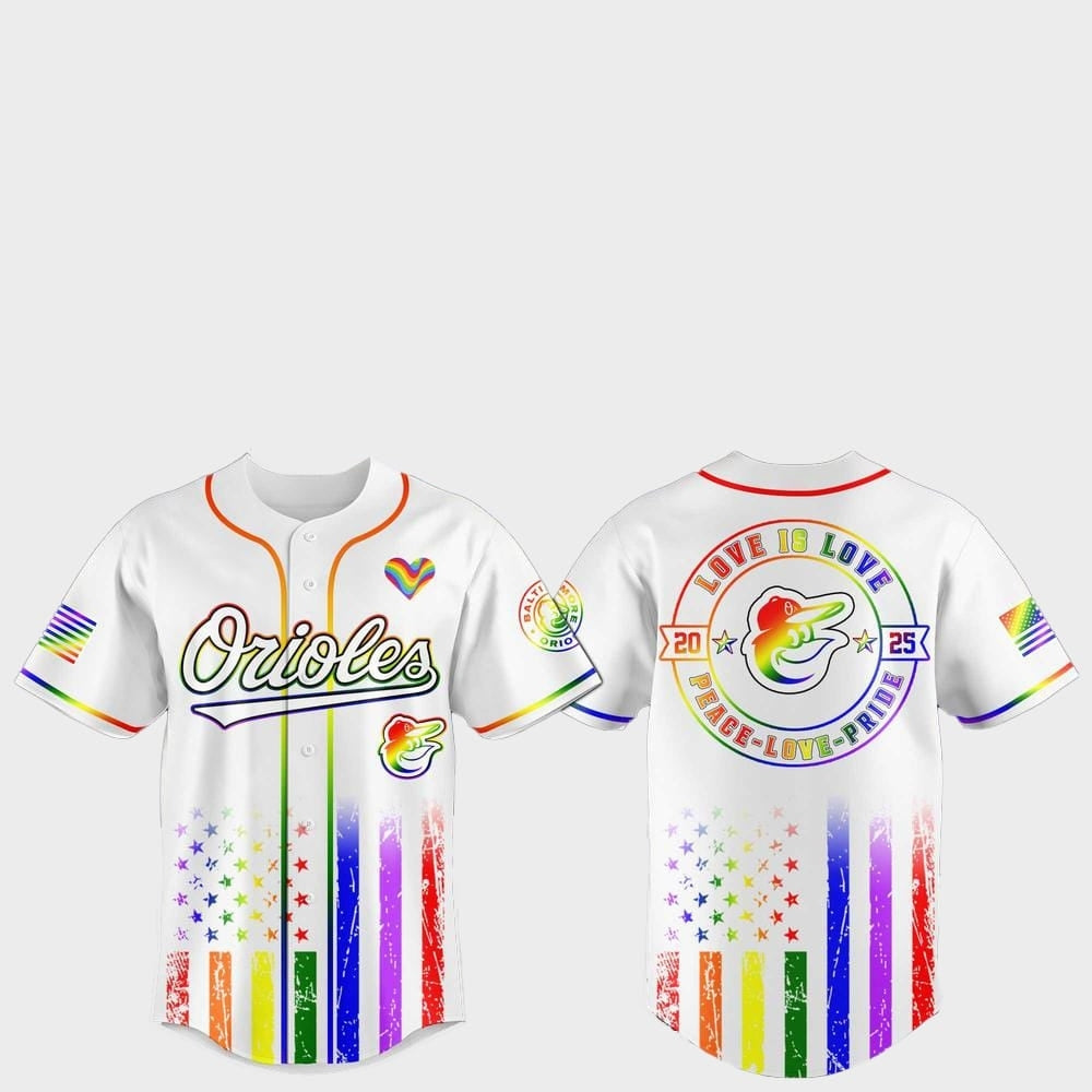 Baltimore Orioles Pride Month Love Is Love 2025 Jersey - Grishko.com