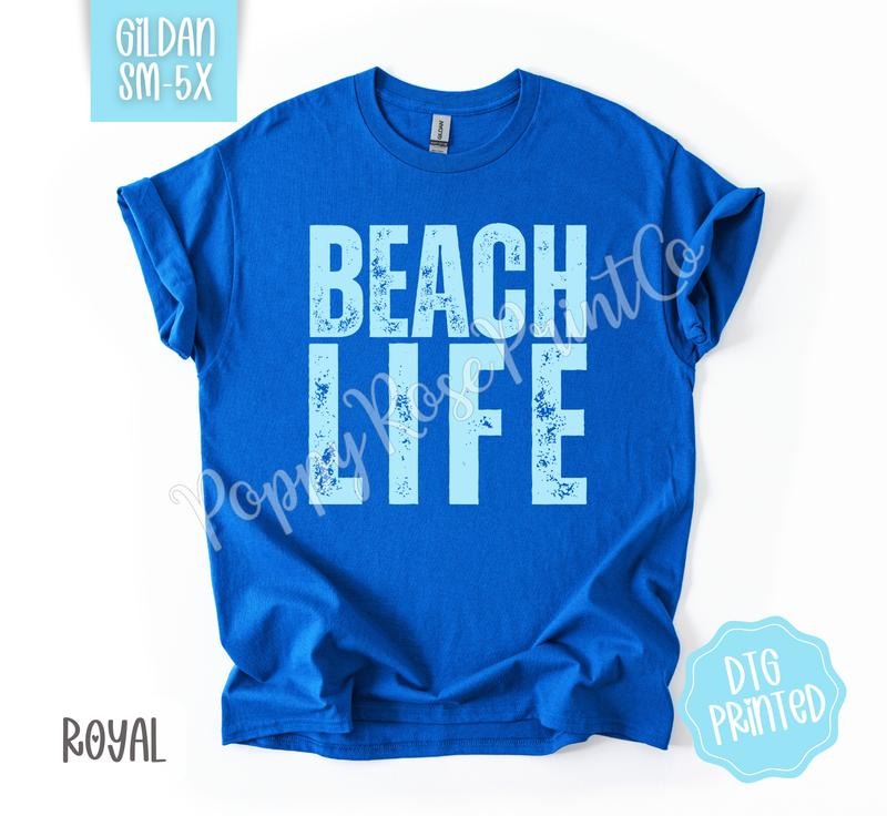 Beach Life Gildan Shirt, Cute Summer Tshirt, Trendy Women's Tee, Gift for Her