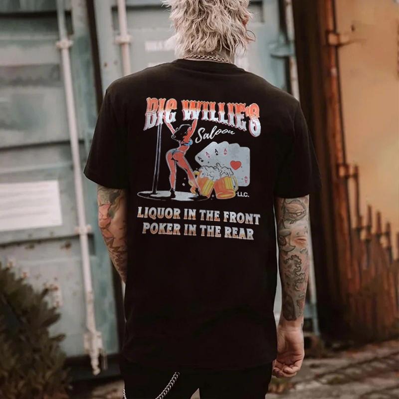 Big Willie's Saloon Printed Men's T-shirt