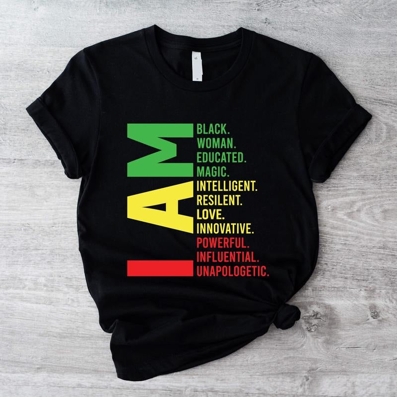 Black Woman Shirt, Educated T-shirt, Black History Month Shirt For Woman, African American Gift Shirt, Gift Tee For Mother.