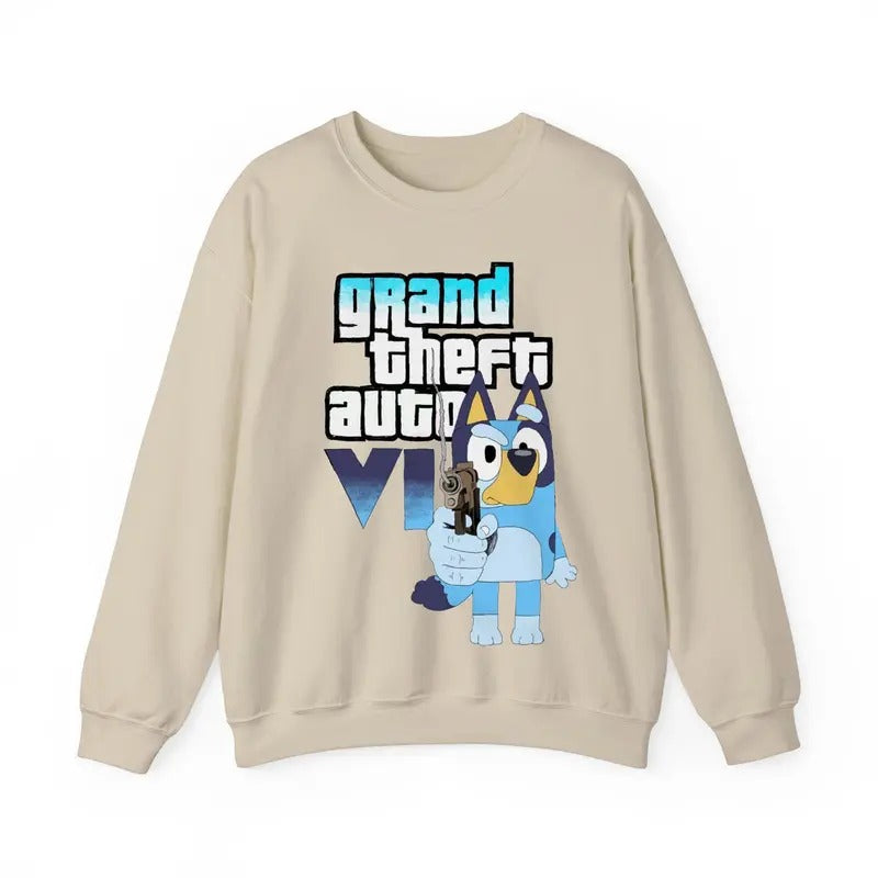 Bluey Birthday Party Shirt, Grand Theft Auto Shirt, Gta Shirt, Bluey Cartoon Shirt, Bluey Family Shirt, Bluey chilli shirt