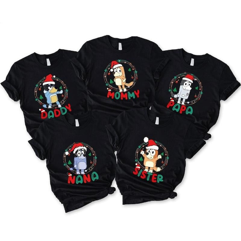 Blueys Family Christmas Sweatshirt, Family Matching Holiday Shirts, Dad and Mum Blueys Designs, Merry Blueys Sweatshirt, Christmas Gift, Cute Blueys Holiday Sweatshirt