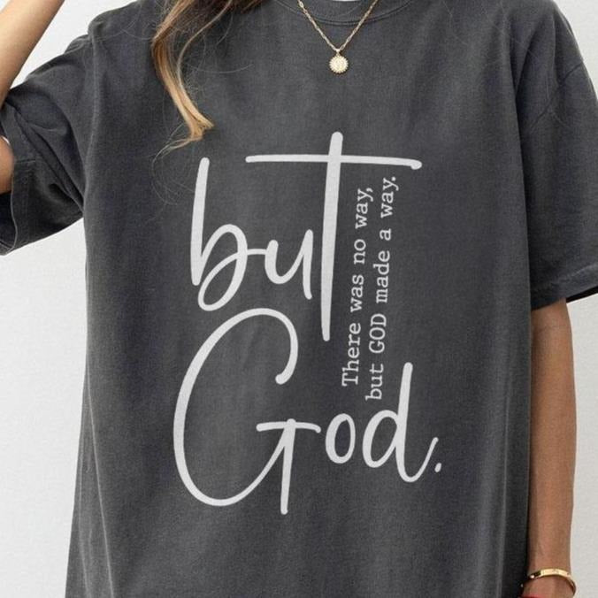 But God Shirt, Christian Shirts For Women, Christian Women T-Shirt, Jesus Shirt, Religion Shirt, Religious TShirt, Bible Verse Shirt, Faith Tee, Christian Gifts For Women, Faith Based Gifts For Her, Christian Women Top Breathable Casual Comfortable Lady