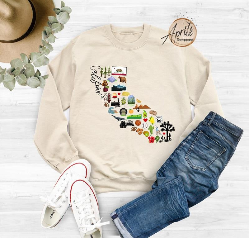 California Sweatshirt, California Hoodie, California Trip Sweatshirt