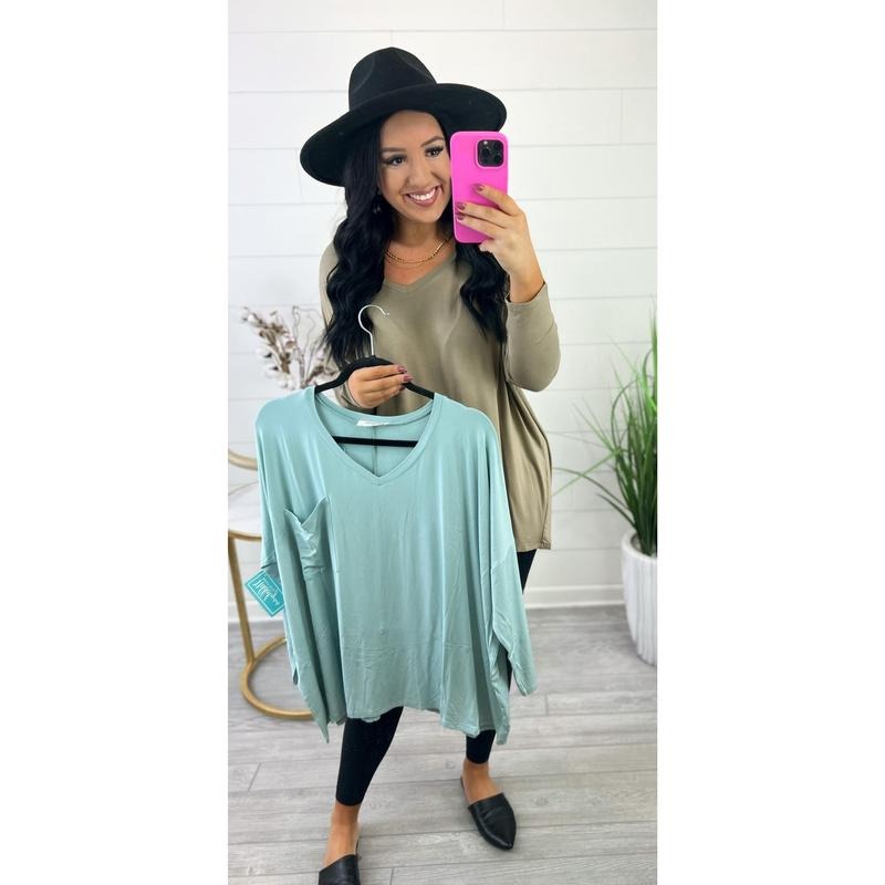 Carly Oversized Pocket Top