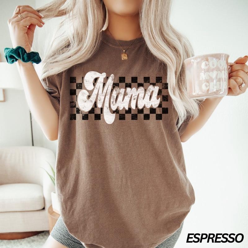 Checkered Mama Shirt Retro Mama Shirt Mothers Day Gift Mom Life Shirt Motherhood Shirt Mom Sweatshirt Mom Gift Tee sweater and hoodie