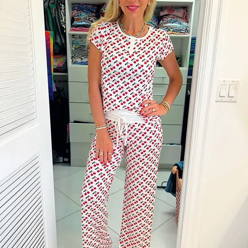 Cherry Twist Pajama Set