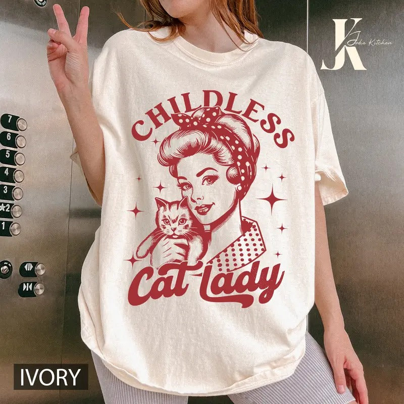 Childless cat lady for Kamala Shirt, Kamala Harris For The People Shirt, Kamala Harris 2024 T-shirt, Kamala Harris For President 2024 T-shirt