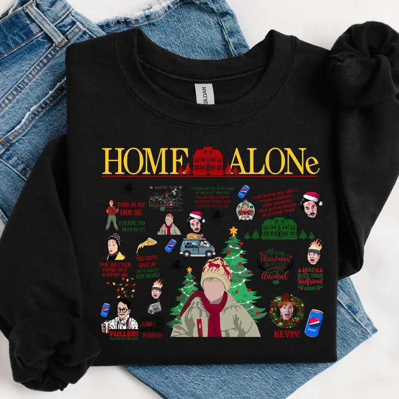 Christmas Home Alone Shirts for Men and Women, Ke.vin Mc.Call.ister Movie Shirt, Family Matching Sweatshirt - Fabric, Pullover