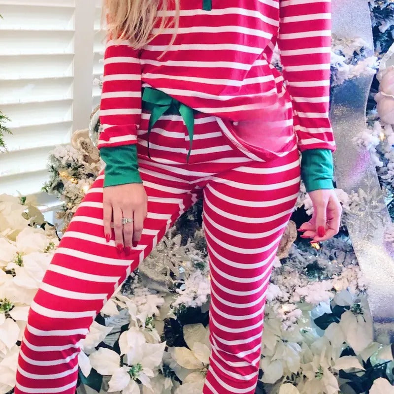 Christmas Stripe Pajama Set - Tween