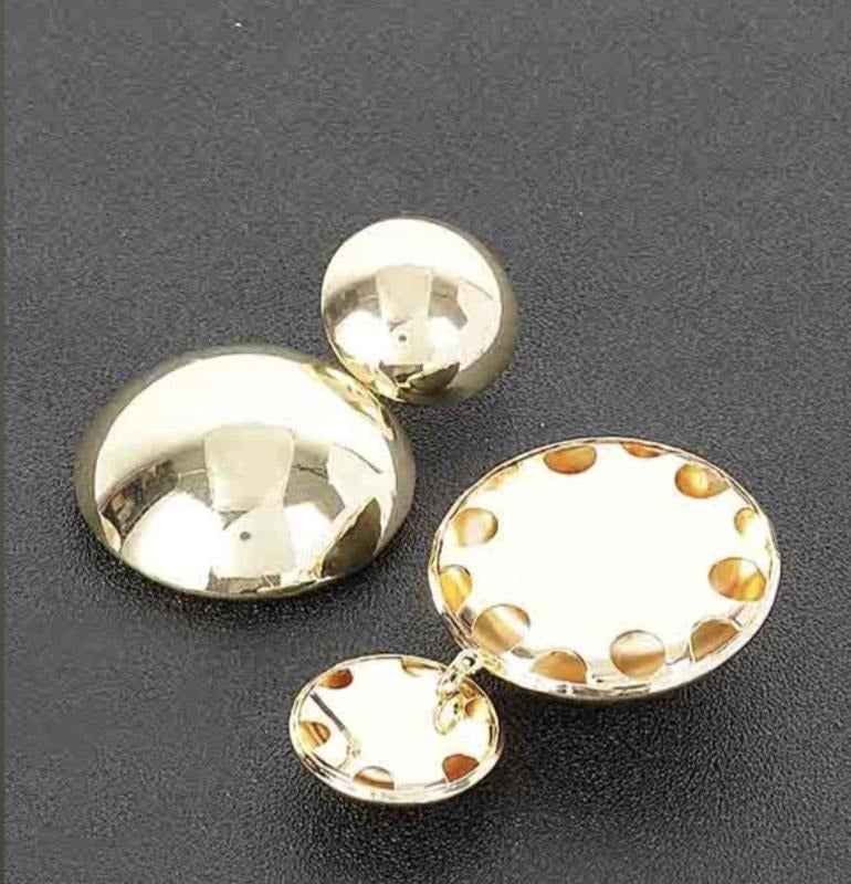 Cliqued Up Round Double Layer Earrings