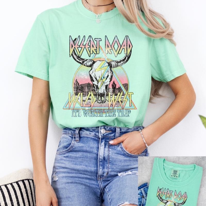 Comfort colors Desert Road short sleeve cotton casual graphic tshirt