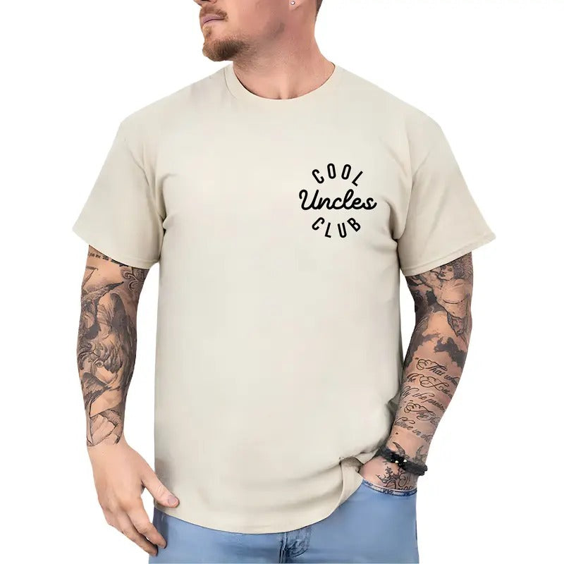 Cool Uncles Club Shirt for Men, Cool Uncle Tee, Funny Uncle To Be Tops, New Uncle Tshirt, Pregnancy Announcement Gifts, Classic Cotton Fabric Menswear