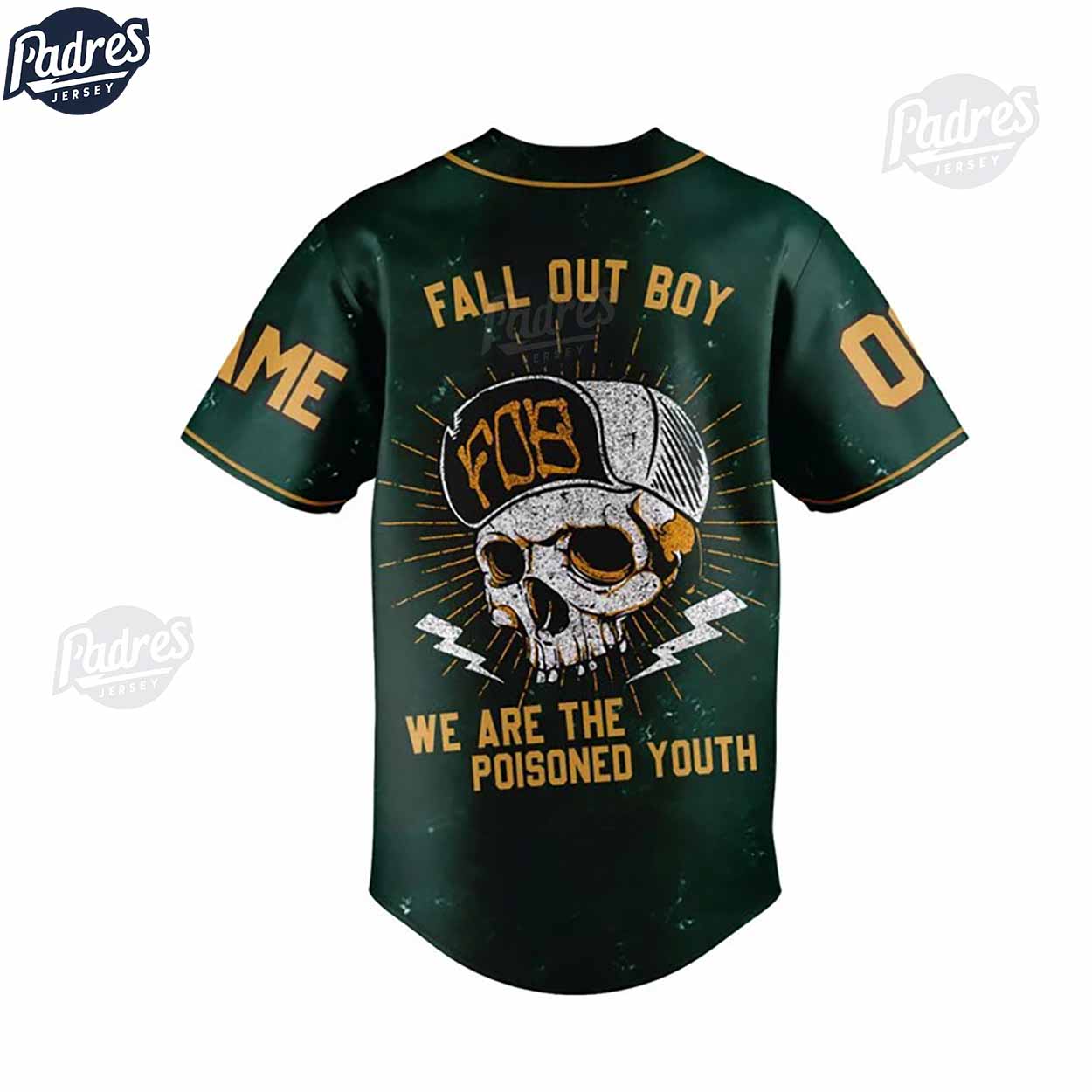 Custom Fall Out Boy We Are The Poisoned Youth Baseball Jersey - Padres Jersey Oasis: Elevate Your Baseball Style Game