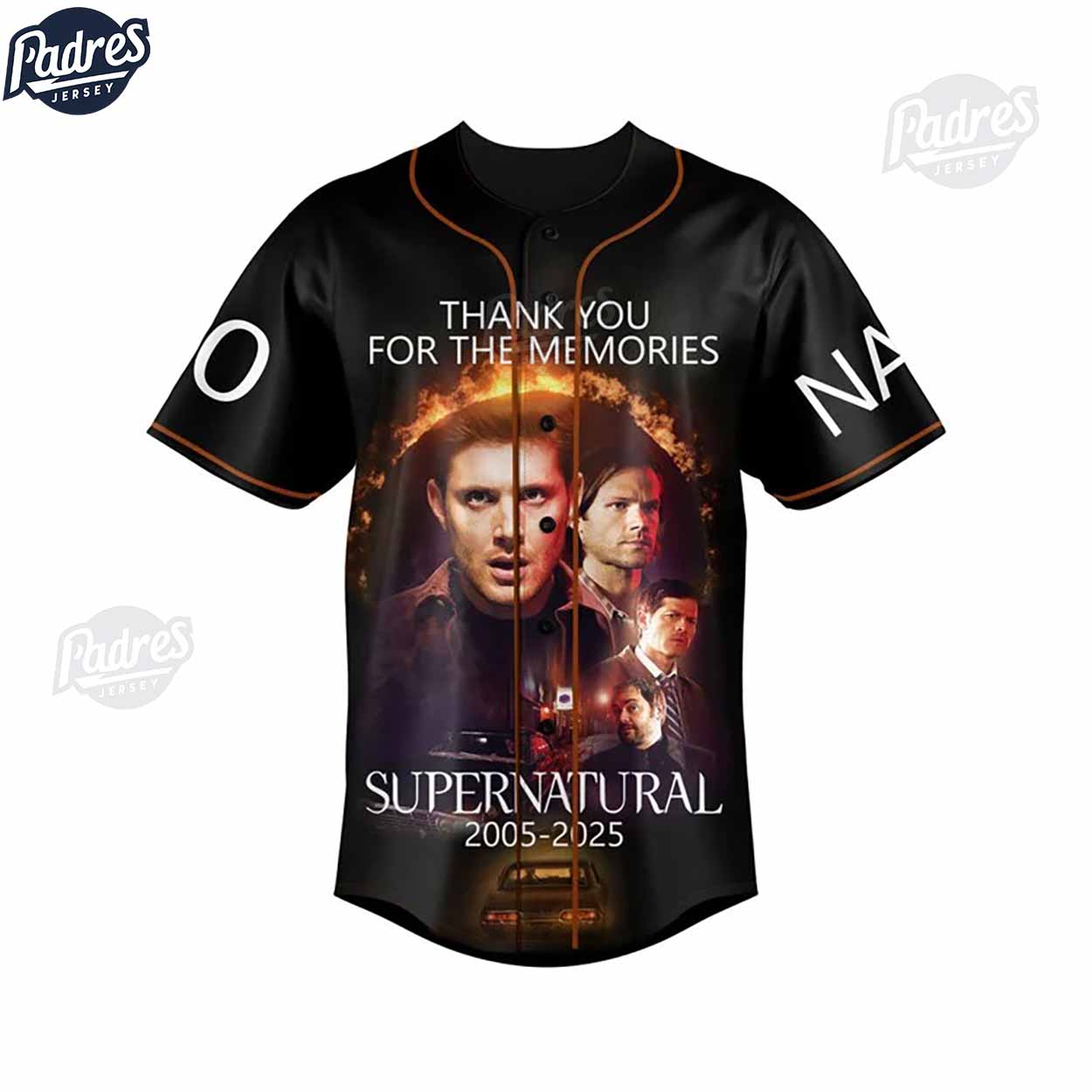 Custom Supernatural 2005-2025 Thank You For The Memories Baseball Jersey - Padres Jersey Oasis: Elevate Your Baseball Style Game